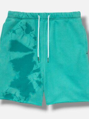 Purple Brand Men Blue Tie-Dye Drawstring Fleece Pants Sweat Shorts Size XL
